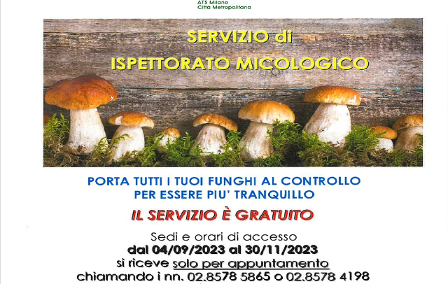 Raccolta funghi: servizio gratuito di controllo