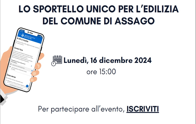 Attivazione nuovo Sportello Unico per l'Edilizia (SUE)